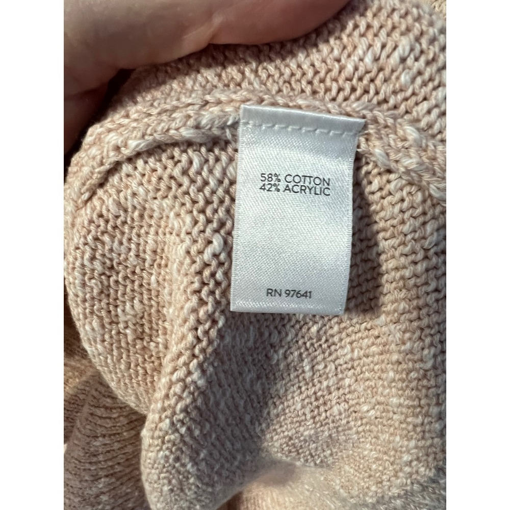 J. Jill Womens Peach Marled Sleeveless Sweater Shell Scoop Neck Size L Petite - Picture 5 of 7
